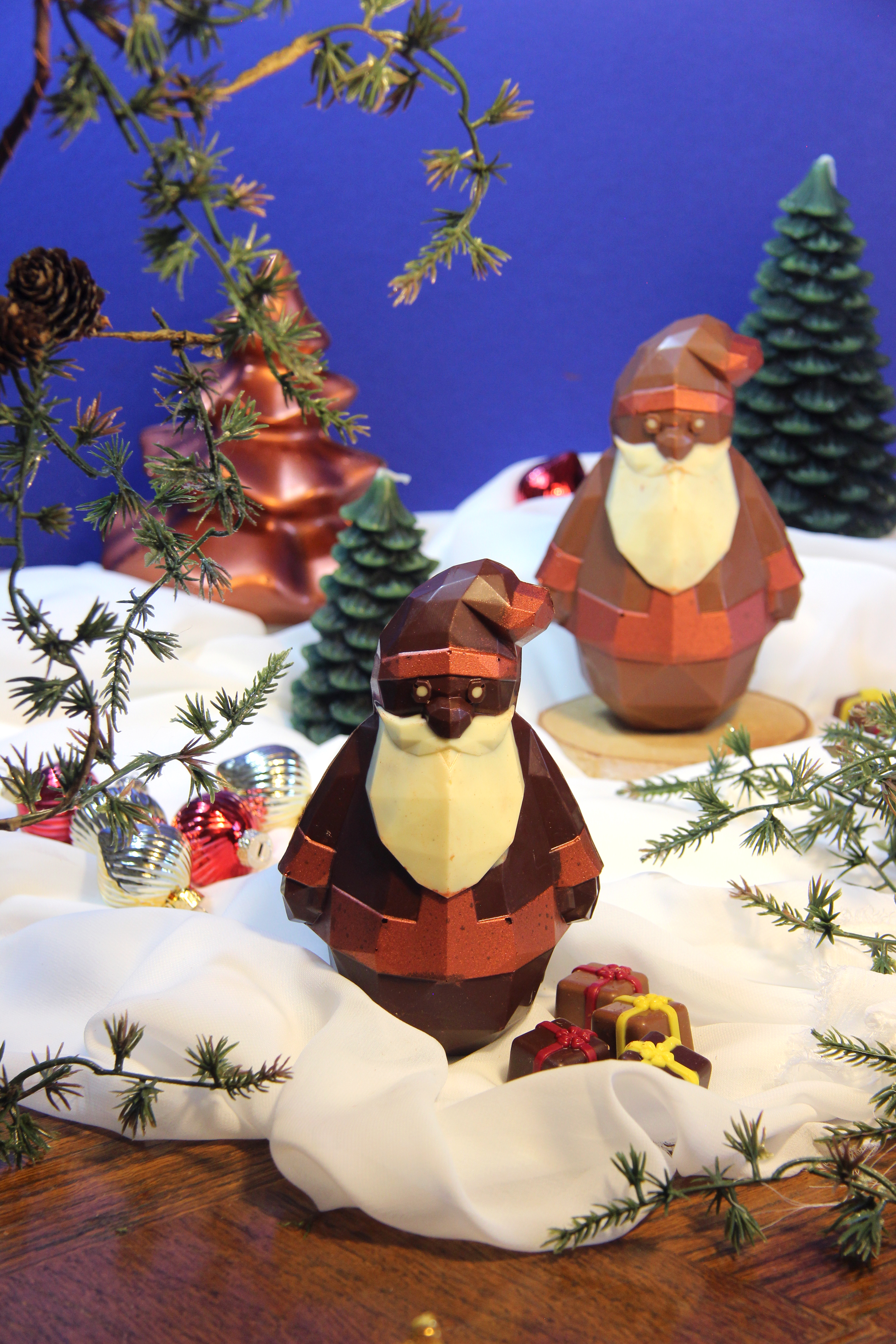 Pères Noël en chocolat